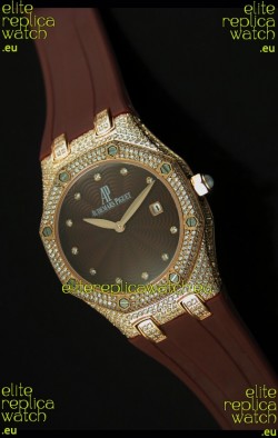 Audemars Piguet Royal Oak LADY Replica Watch in Pink Gold Casing