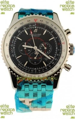Breitling Montbrillant Japanese Replica Watch in Black Dial