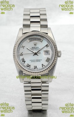 Rolex Day Date Silver Swiss Replica Watch