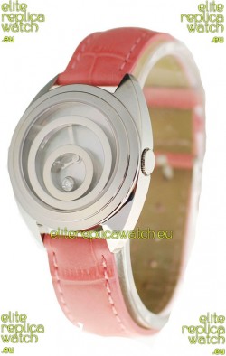 Chopard Happy Spirit Ladies Japanese Replica Watch in Pink Strap