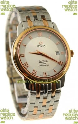 Omega Co-Axial Deville Japanese Rose Gold Watch in Roman Markers