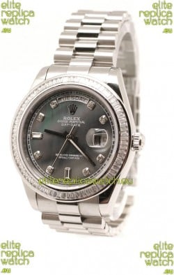 Rolex DayDate Swiss Replica Watch in Pearl Dial