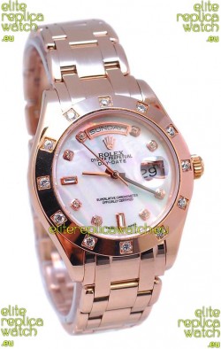 Rolex Day Date White Mother of Pearl Swiss Replica Watch
