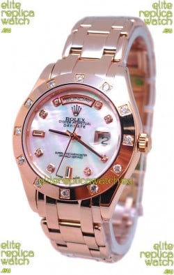 Rolex Day Date White Mother of Pearl Swiss Replica Watch