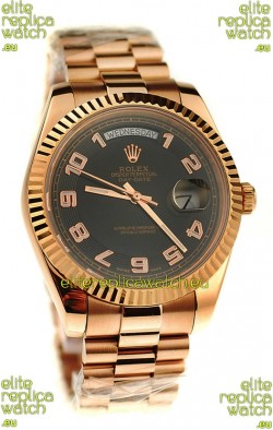 Rolex Day Date Pink Gold Swiss Replica Watch
