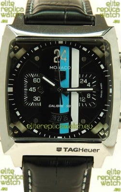 Tag Heuer Monaco Swiss Structure Japanese Replica Watch in Black Dial