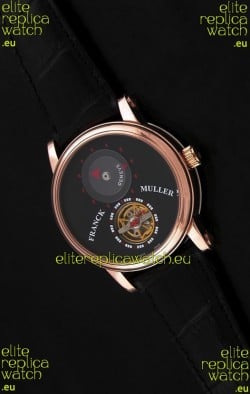 Franck Muller Classic Tourbillon Japanese Replica Watch in Black Dial