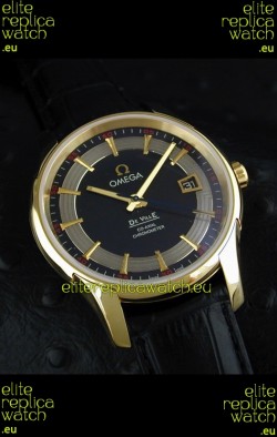 Omega De Ville Hour Vision Swiss Watch in Yellow Gold