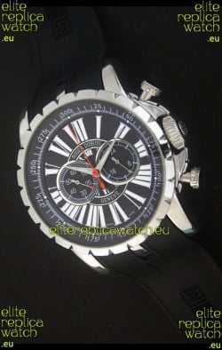 Roger Dubius Excalibur Chronoexcel Japanese Watch in Black Dial