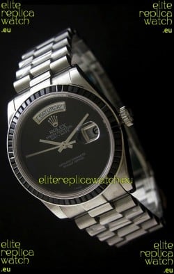 Rolex Day Date 2008 Swiss Replica Watch in Full Black Dial