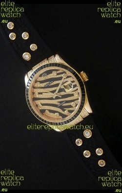 Rolex DateJust Rose Gold Diamond Japanese Replica Watch