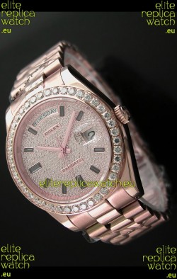 Rolex Day Date Swiss Automatic Rose Gold Watch