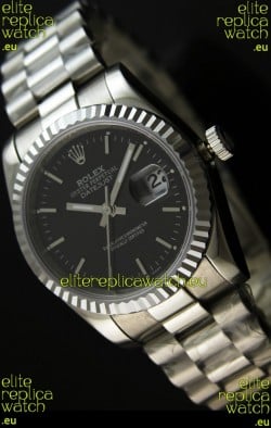 Rolex Replica Datejust Mens Japanese Watch in Black Dial - 41MM