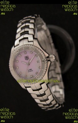Tag Heuer Link Swiss Ladies Watch in Pink Dial