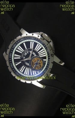 Roger Dubuis Excalibur Tourbillon Watch Japanese Movement - Black Dial