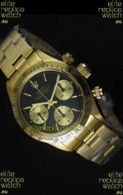 Rolex Daytona 6265 Cosmograph Black Dial in Gold Case