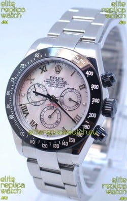 Rolex Project X Daytona Limited Edition Series II Cosmograph MonoBloc Cerachrom Swiss Watch in Pink Pearl Dial
